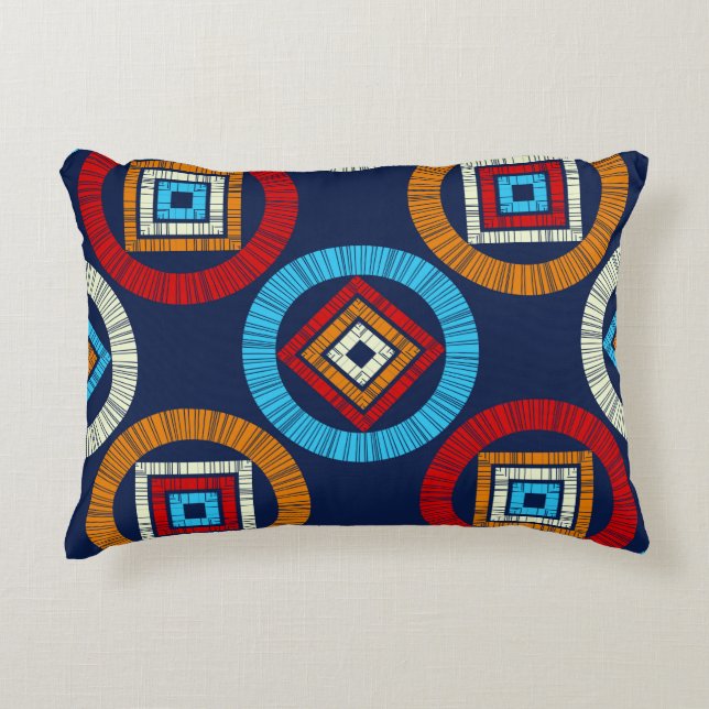 Polka dots sömlös mönster. Mosaik Prydnadskudde (Framsidan)