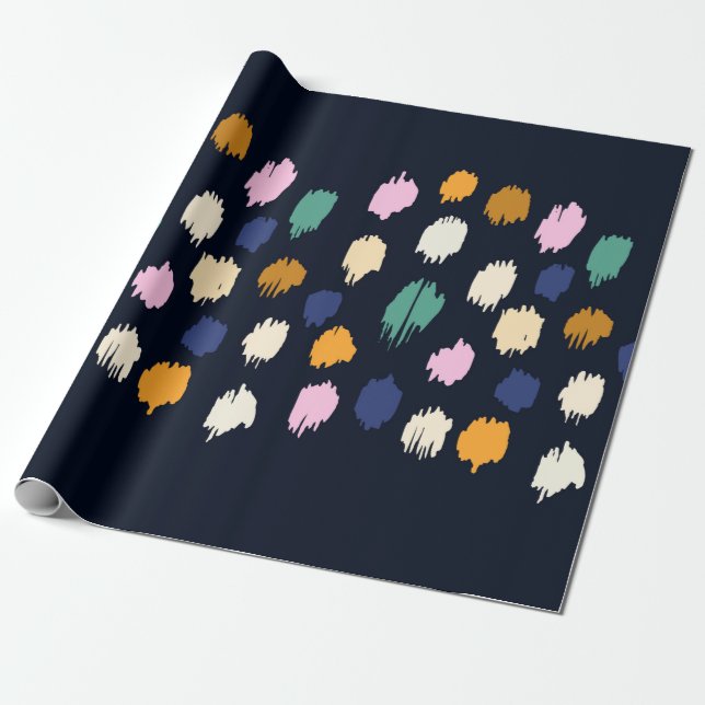 Polka dots sömlös mönster presentpapper (Utrullad)