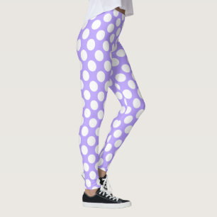 Polka dots sömlös mönster vit + dina idéer leggings