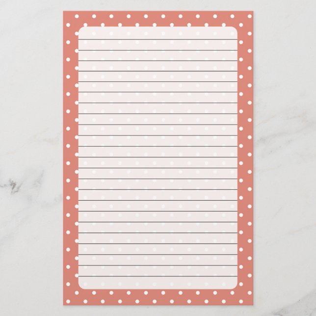 Polka dots Stationery Brevpapper (Framsida)