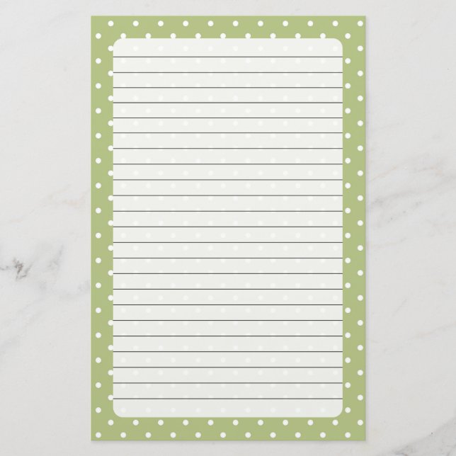 Polka dots Stationery Brevpapper (Framsida)