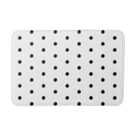 Polka dots Svart och vit elegant fet mönster Badrumsmatta