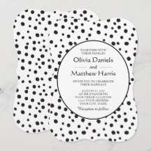 Polka dots. Svarta och vita Bröllop