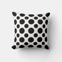 Polka dots svartvit modern konst-design på