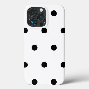 Polka dots Svartvit, stor, fetstilt elegant mönste