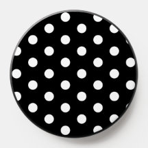 Polka dots svartvitt popsockel