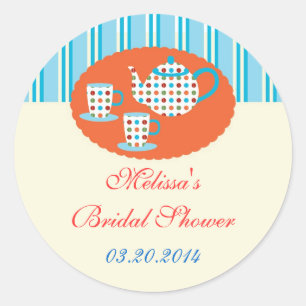 Polka dots Tea Pot Sticker Runt Klistermärke