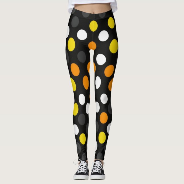 Polka dots vackra baljväxter leggings (Framsida)