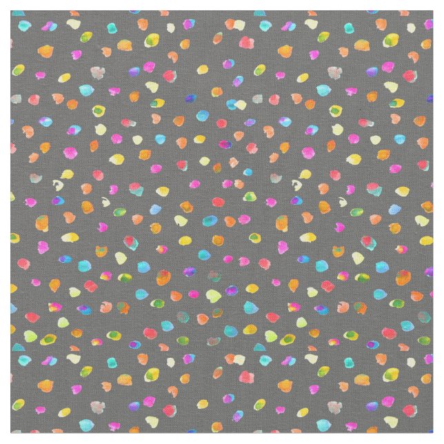Polka dots vattenfärgsboho popart tyg (Närbild)