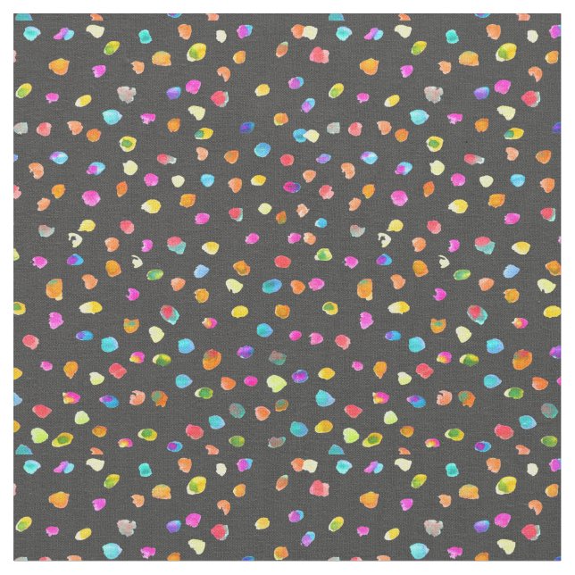 Polka dots vattenfärgsboho popup tyg (Närbild)