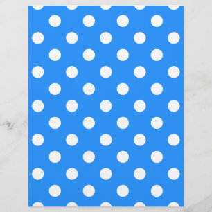 Polka dots - Vit på Dodger Blue