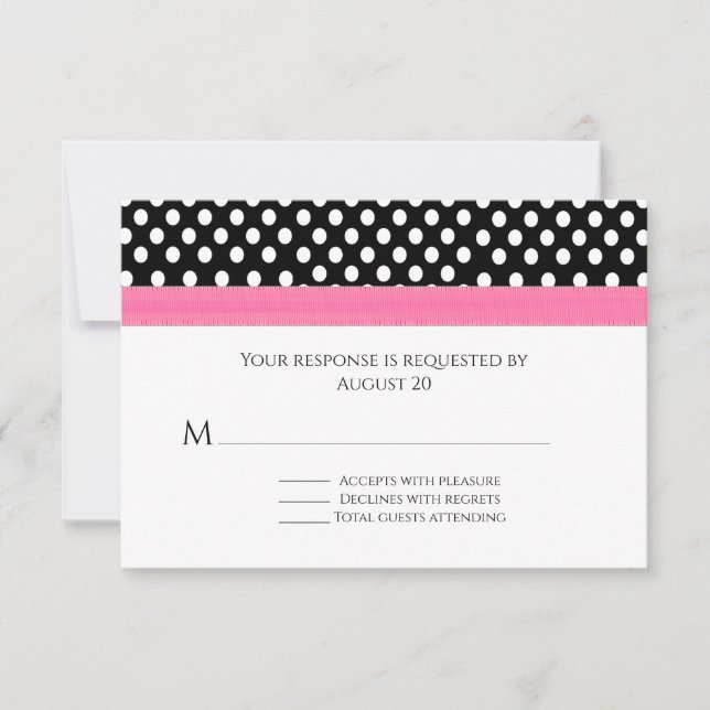 Polka dots Whimsical Bröllop OSA Card (Framsida)