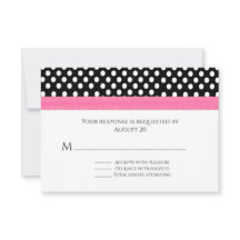 Polka dots Whimsical Bröllop OSA Card