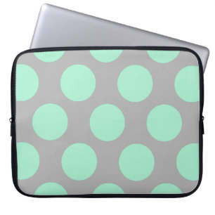Polka dotsMint och gråttlaptop sleeve