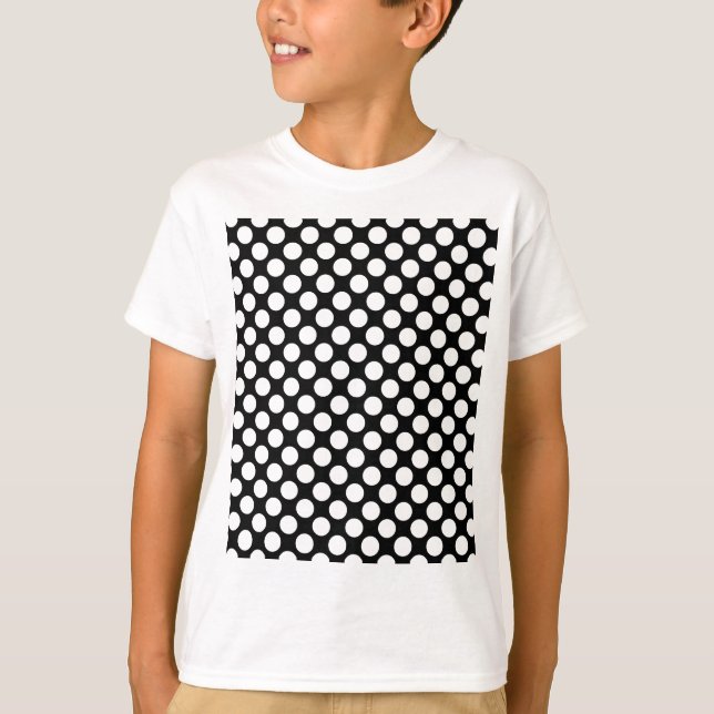 Polka dotsmodmönster t-shirt (Framsida)