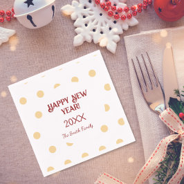 Polka guld Nyårsafton Party Pappersservett