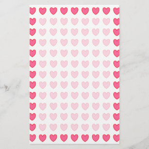 Polka Hearts Brevpapper