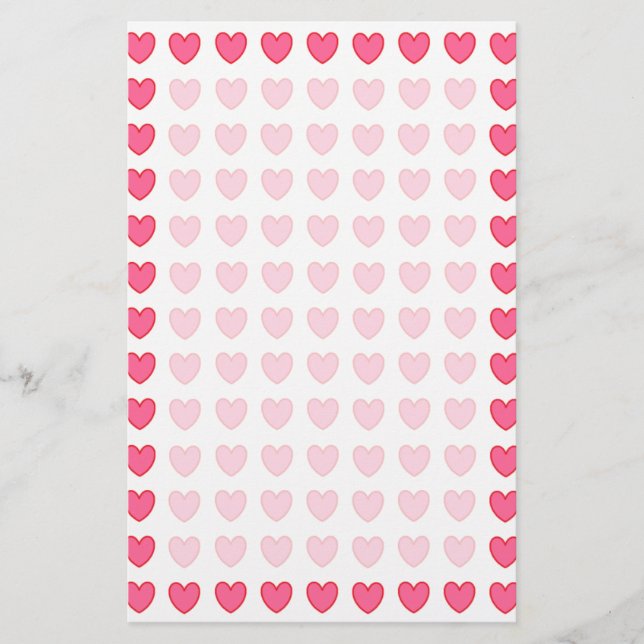 Polka Hearts Brevpapper (Framsida)