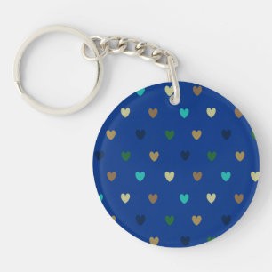 Polka-hjärtan i blåshader