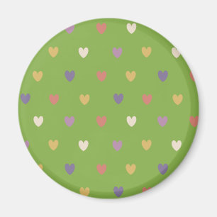 Polka-hjärtan om grön grönt magnet