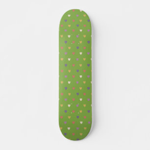 Polka-hjärtan om grön grönt mini skateboard bräda 18,5 cm