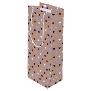 Polka-hjärtan på blek brun