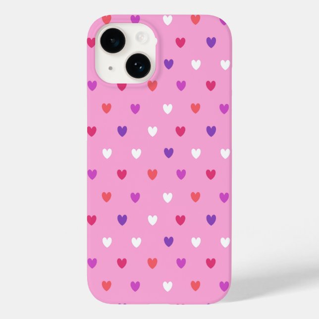 Polka-hjärtan på rosa (Baksida)
