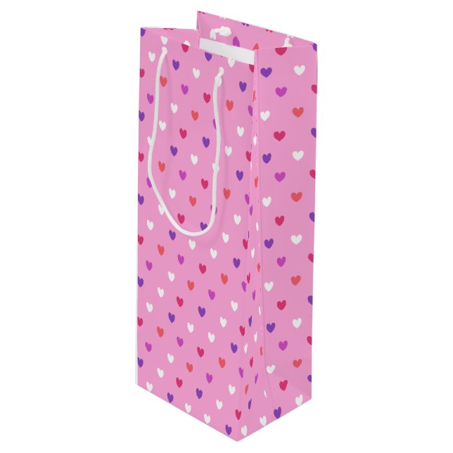 Polka-hjärtan på rosa (Framsidan Vinklad)