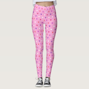 Polka-hjärtan på rosa leggings