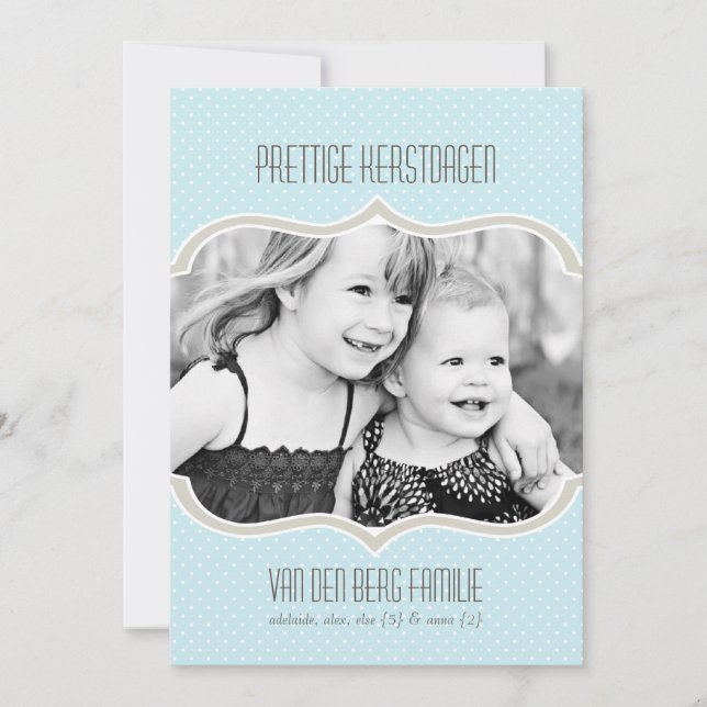 Polka Kaart van de Vakantie Kerstmis Dot (Framsida)