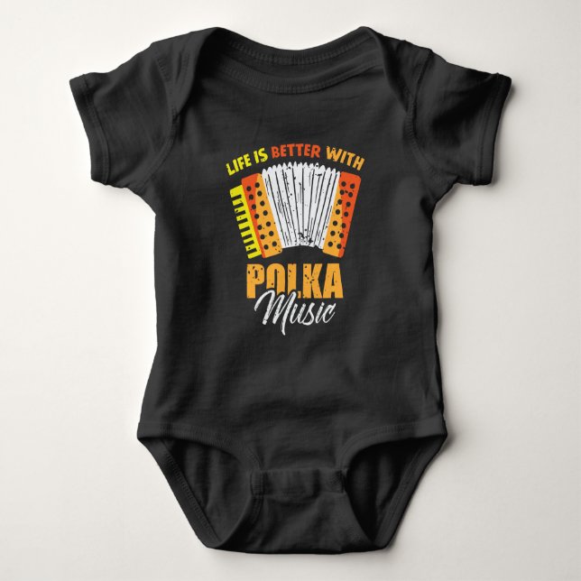 Polka Music Accordion Polish Dancing T Shirt (Framsida)