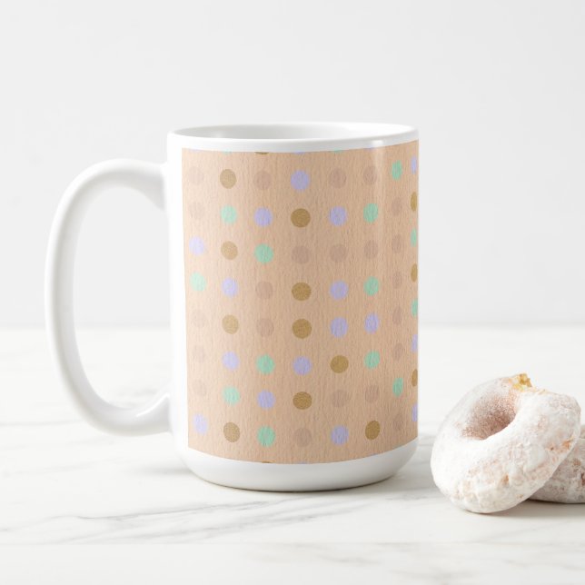 Polka Pattern, 15oz Coffee Mug Kaffemugg (Med munk)