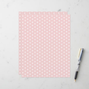 Polka Prick Mönster Pastell Rosa Scrapbookpapper