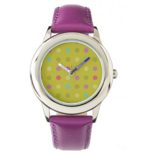 Polka-pricka bakgrundsmönster armbandsur