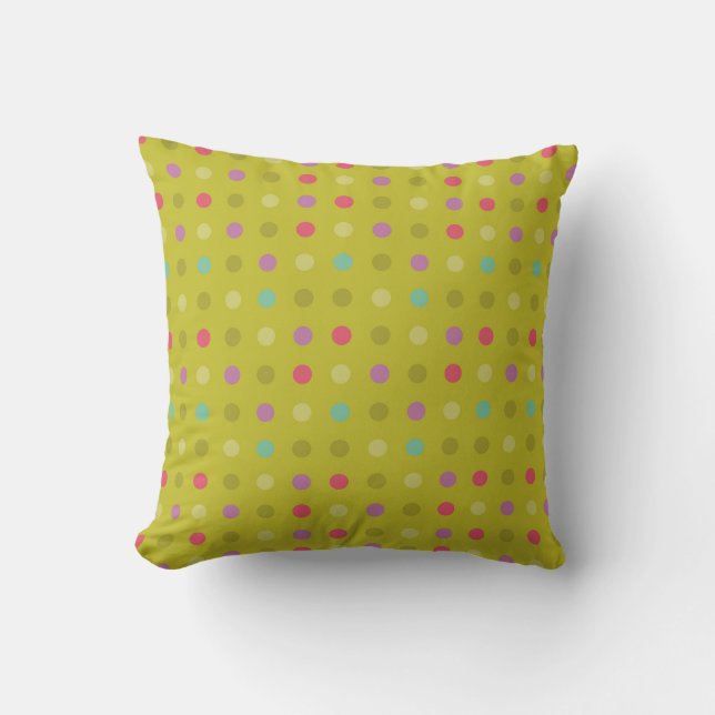 Polka-pricka bakgrundsmönster kudde (Framsida)