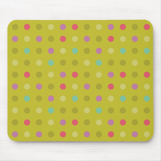 Polka-pricka bakgrundsmönster musmatta (Framsidan)
