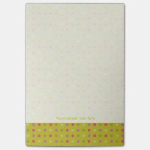 Polka-pricka bakgrundsmönster post-it block
