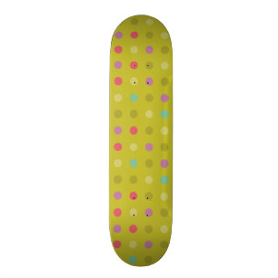 Polka-pricka bakgrundsmönster skateboard bräda 20,5 cm