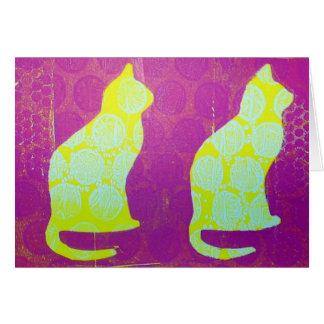 Polka-Pricka katter Hälsningskort