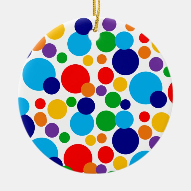 Polka Prickar Julgransprydnad Keramik (Framsidan)