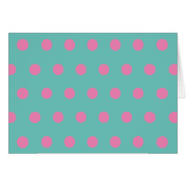Polka-prickkort (Aqua & Rosa) Hälsningskort
