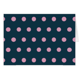Polka-prickkort (Midnight Blue & Soft Rosa) Hälsningskort