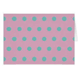 Polka-prickkort (Rosa & Aqua) Hälsningskort