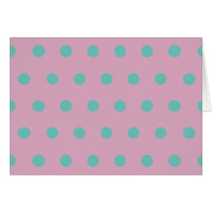 Polka-prickkort (Rosa & Aqua) Hälsningskort