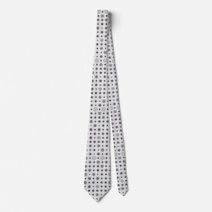 Polka punkt 01.Grått OffWhite BG Slips