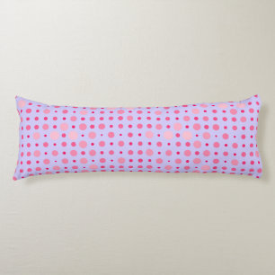 Polka punkt 01.Rosa LPurple BG Kroppskudde