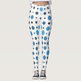 Polka punkt 01X.blå nyans Leggings