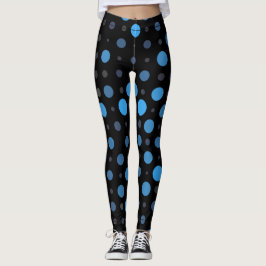 Polka punkt 01X.Blåfärgad färgton Leggings
