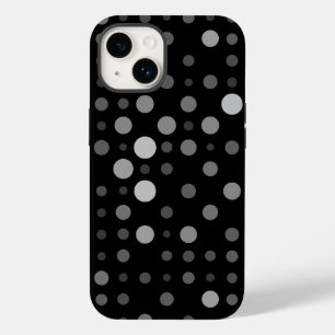 Polka punkt 01X.Grått, färgton svart