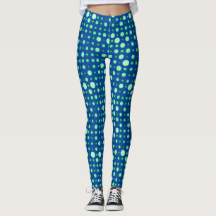 Polka punkt 02.Grönt. Dblue BG Leggings